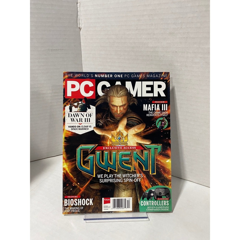 PC Gamer Magazine December 2016 Issue 286 Gwent Witcher Mafia III Bioshock